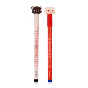 Image de Mr. Wonderful Set de 2 Stylos Effa&ccedil;ables Bo-Bo pour Couples &ndash; &ldquo;You&rsquo;re My Honey Bunny&rdquo; & &ldquo;You Make My Nose Twitch&rdquo; &ndash; Cadeau de Saint-Valentin