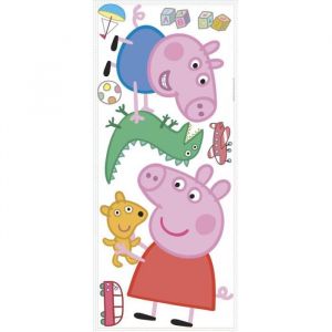 ROOMMATES Sticker g&eacute;ant repositionnable Peppa Pig et George Pig 45,7CM X 101,6CM