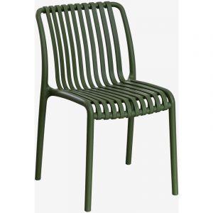 Lot De 4 Chaises De Jardin Empilables Wendell Vert Pesto - Neuf