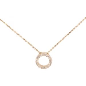 Collier L'atelier D'azur Collier Femme Or Jaune - Motif Anneau - Pavé de Zirconiums - Couleur Unique - Taille Doré