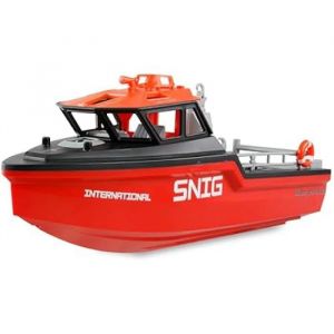 Amewi Bateau de Sauvetage radiocommandé sans balais 320 mm RTR Rouge/Noir pour Enfant à partir de 8 Ans