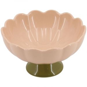 Menastyl Plat sur pied en grès 14 x 7,5cm, FIORELLA