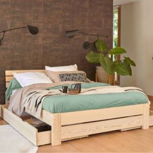 Housse de couette percale bio Elise CAMIF Céladon 220 x 240 cm