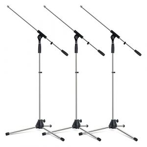 Pronomic Tr&eacute;pied Micro MS-25C Pro chrome Set de 3