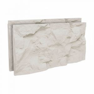 Rushmore - Lot de 2 panneaux muraux d&eacute;coratifs 3D 120x60x9 cm effet pierre en PU Cachemire
