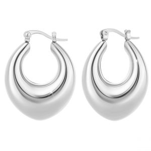 Créoles So Charm - B4013-ARGENT - Boucles D'Oreilles Argentées