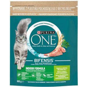 Purina Croquettes pour chats non sortants dinde et grains entiers INDOOR 800g
