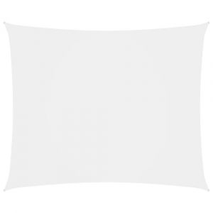 Voile toile d'ombrage parasol tissu oxford rectangulaire 6 x 8 m blanc 02_0009743