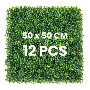 Coast Artificial Grass Wall Panels 12 pieces 50 x 50 cm Green - Imitation Gardenia Topiary pour l'intimité et la décoration
