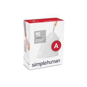 Simplehuman Lot de 90 sacs poubelle blanc A sur mesure 4,5 L Blanc - Couleur Blanc - Taille TS