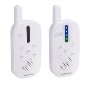 Grundig Babyphone Audio DECT - s150 m - Unit&eacute; Parents-b&eacute;b&eacute; - Indicateur sonore LED et Fonction r&eacute;ponse - Accessoires Chambre d'enfant - Blanc