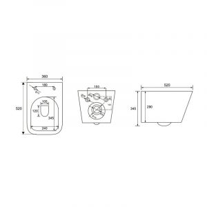 Grohe Pack WC Bâti-support + WC sans bride Infinitio Design + Abattant softclose + Plaque chrome