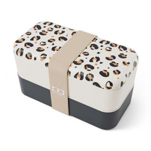 monbento Lunch box rectangle 2x500ml leopard