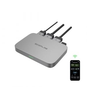 Image de EcoFlow PowerStream Micro-onduleur 600 W, Mise &agrave; Niveau Gratuite &agrave; 800 W, onduleur Solaire Intelligent, Wi-FI, pour Centrale &eacute;lectrique de Balcon, onduleur PV pour 2 Panneaux solaires