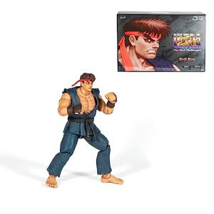 Image de Jada Street Fighter II, Fighter Evil Ryu Edition Spéciale, Figure Articulée 15cm, avec mains et tête interchangeables, accessoires et 20 points articulés (253255070)