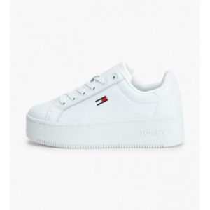 Tommy Hilfiger Tommy Jeans Flatform Essential, Basket Femme, Blanc, 36 EU