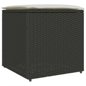 Image de VidaXL Coffre de rangement Noir 50x50x50 cm en Poly Rattan