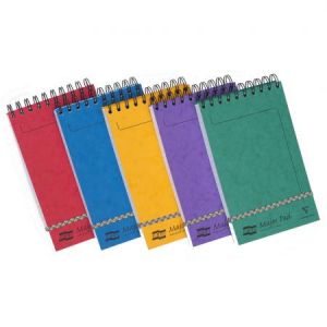 Clairefontaine 4880Z - Bloc Europa Major Pad format 127x202, 150 feuilles 90 g/m² reliure intégrale, ligné 8mm, coloris assortis (5)
