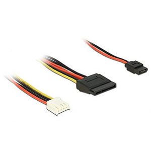 Delock Adaptateur secteur alimentation interne 4 plots (R) pour alimentation SATA, alimentation SATA Slimline (R) 24 cm