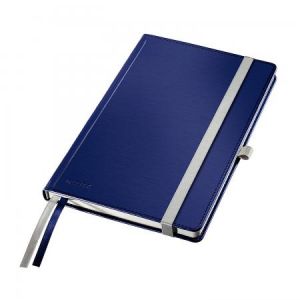 Leitz 4485-00-69 - Carnet Style A5, 160 pages ivoire 100 g/m² lignées, reliure brochée, couverture rembordée rigide, bleu