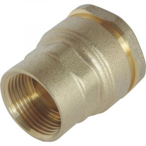 Image de Somatherm Raccord droit femelle laiton pour tube PE D32 - F26/34 - Sens unique de montage