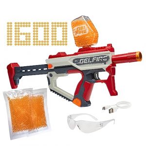 Hasbro Pro Gelfire Mythic Blaster 1600 Boules de Gelfire Hydraté Magazine à Billes pour 800 Boules avec Batterie et Lunettes