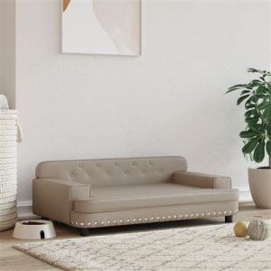 VidaXL Lit pour chien cappuccino 90x53x30 cm similicuir
