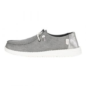 Dude Slip ons HEY Wendy Metallic Sparkle Gris - Taille 36,37,39,40,41
