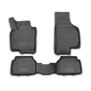Omac Tapis de sol pour VW Tiguan 2007-2017 en caoutchouc Noir