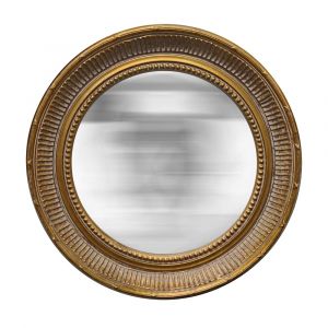 Emde Miroir convexe doré 28cm int et 38cm ext