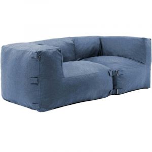 Image de Oviala Salon de jardin modulable avec 2 fauteuils d'angle bleu pacific - Mixi