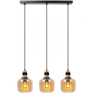 Lucide Suspension - 3xE27 - Ambre ilona