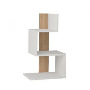 Emob Homitis - Table d'appoint Rosie blanc/chêne - 42x72x30 cm