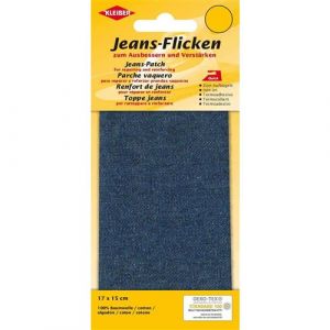 KLEIBER Patch thermocollant pour jeans, 170 x 150 mm, bleu