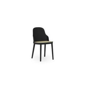 Normann Copenhagen Chaise Allez Molded assise osier PP - Park Green Noir