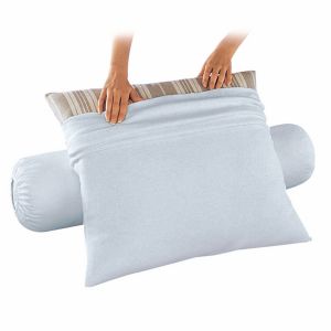 Sous taie traversin molleton imper anti acariens Blanc Clair Taille 90 cm;140 cm