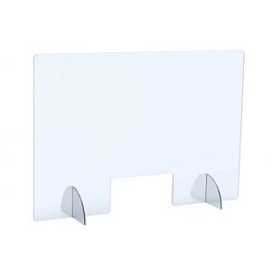 Image de Paperflow Vitre de protection Plexiglass - H.68 x L.98 x P.26 cm - avec encoche passe documents - épaisseur 4 mm