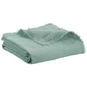 Vivaraise Plaid en Lin Zeff Nomade Vert de gris