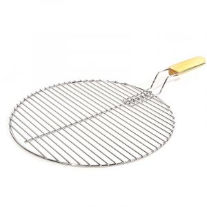 Image de wiltec Grille bbq Rond &Oslash;44,5cm Acier Fin haute qualit&eacute; avec poign&eacute;e pour barbecue &agrave; gaz Barbecue &agrave; boule