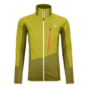 Ortovox Women's Westalpen Swisswool Hybrid Jacket - Veste en laine taille S, jaune/vert olive