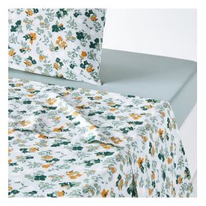 Drap plat percale de coton, Voladores Vert Couleur Vert Taille 270 x 290 cm