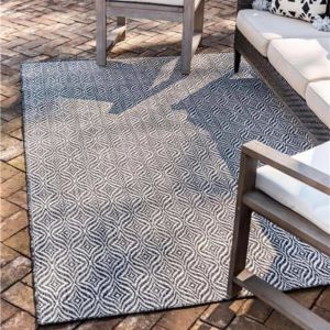 Tapis ext&eacute;rieur 67x180cm Noir 100% polypropyl&egrave;ne 192 000pts/m2 monaco Noir