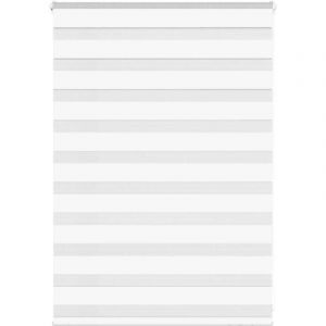 VidaXL Store zèbre blanc 115x100 cm largeur du tissu 110,9cm polyester