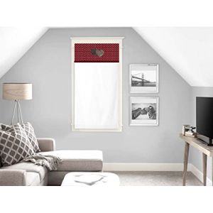Soleil d'Ocre Brise bise pur coton 60x90 cm love rouge, par Rouge