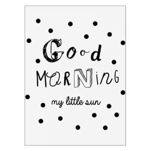 Image de Sticker Mural Kids "Morning" 30x40cm Noir Prix