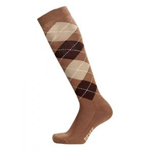 Image de Pfiff 100322 Chaussettes d'équitation à Carreaux Unisexe, Mixte, 100322-41-40, Beige/Brown, 40-42