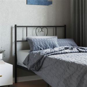 VidaXL Tête de lit métal noir 80 cm