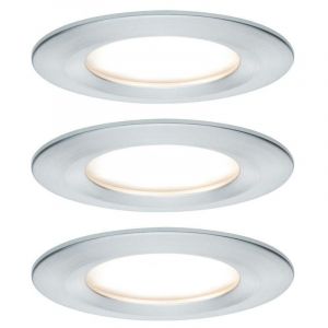 Paulmann Spot encastrable pour salle de bains Nova 93498 jeu de 3 LED (RVB) LED 19.5 W IP44 aluminium 3 pc(s)