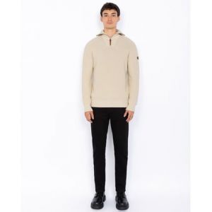 Schott Pull camionneur col zippé