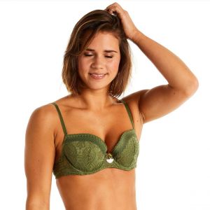 Soutien-gorge ampliforme coque moulée vert Echo - Pomm'Poire